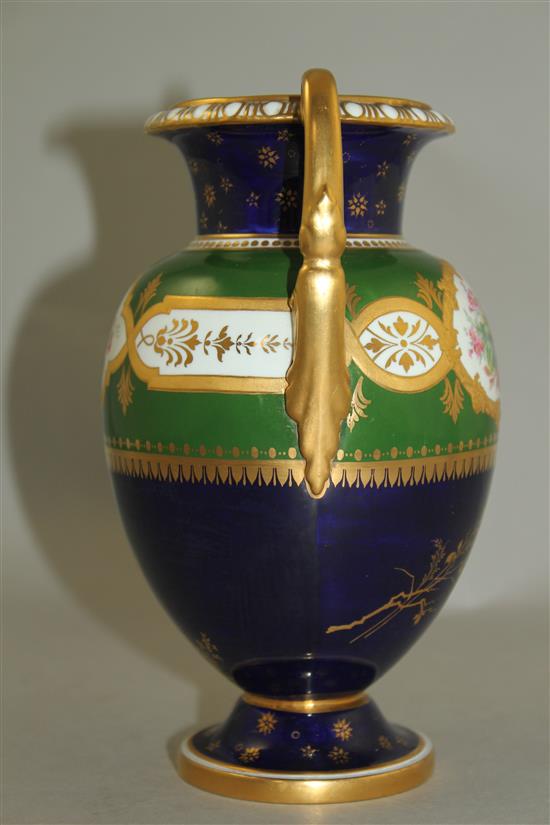 A Royal Crown Derby two handled vase, 18.5cm